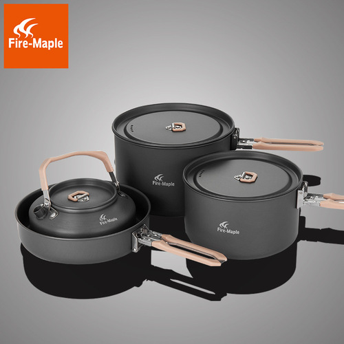 Fire Maple Feast 4 Outdoor Pot Camping Pot Set for 3-4 Persons Portable Folding Outdoor Cooking Pot with 0.8L Teapot