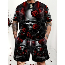 H 18804 Skull print two-piece set ����ӡ�������׿羳����