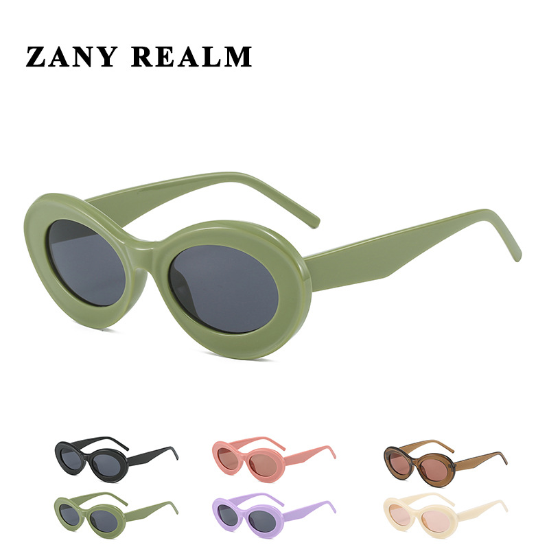 Nuevo marco redondo retro gato ojo divertido gafas de sol Maillard color europeo y americano calle personalidad gafas de sol fabricante en stock
