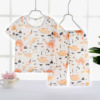 Summer breathable set, pijama, quick dry flower boy costume, Korean style, children's clothing, with short sleeve