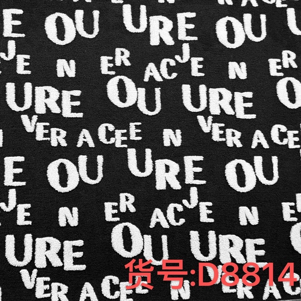 羊羔绒高低字母羊羔毛提花布料服装家纺外套童装鞋帽箱包抱枕面料
