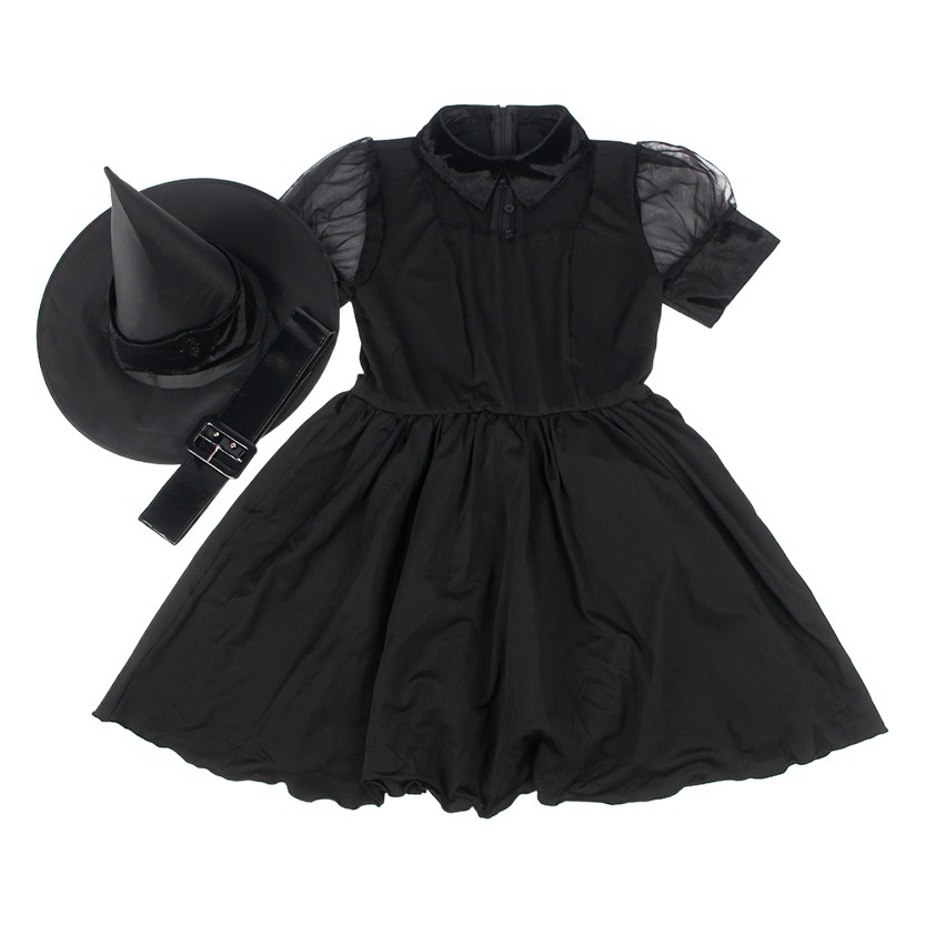 Disfraz de Bruja de Halloween de Talla Grande, Uniforme de Cosplay, Atuendo de Actuación, Vestido de Demonio Femenino, Estilo Europeo y Americano, Transfronterizo R81164