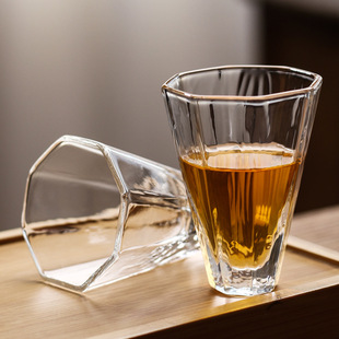 Spot supply scented tea cup kung fu tea set High Borosilicate Glass Fair Cup upscale thick transparent fair Cup