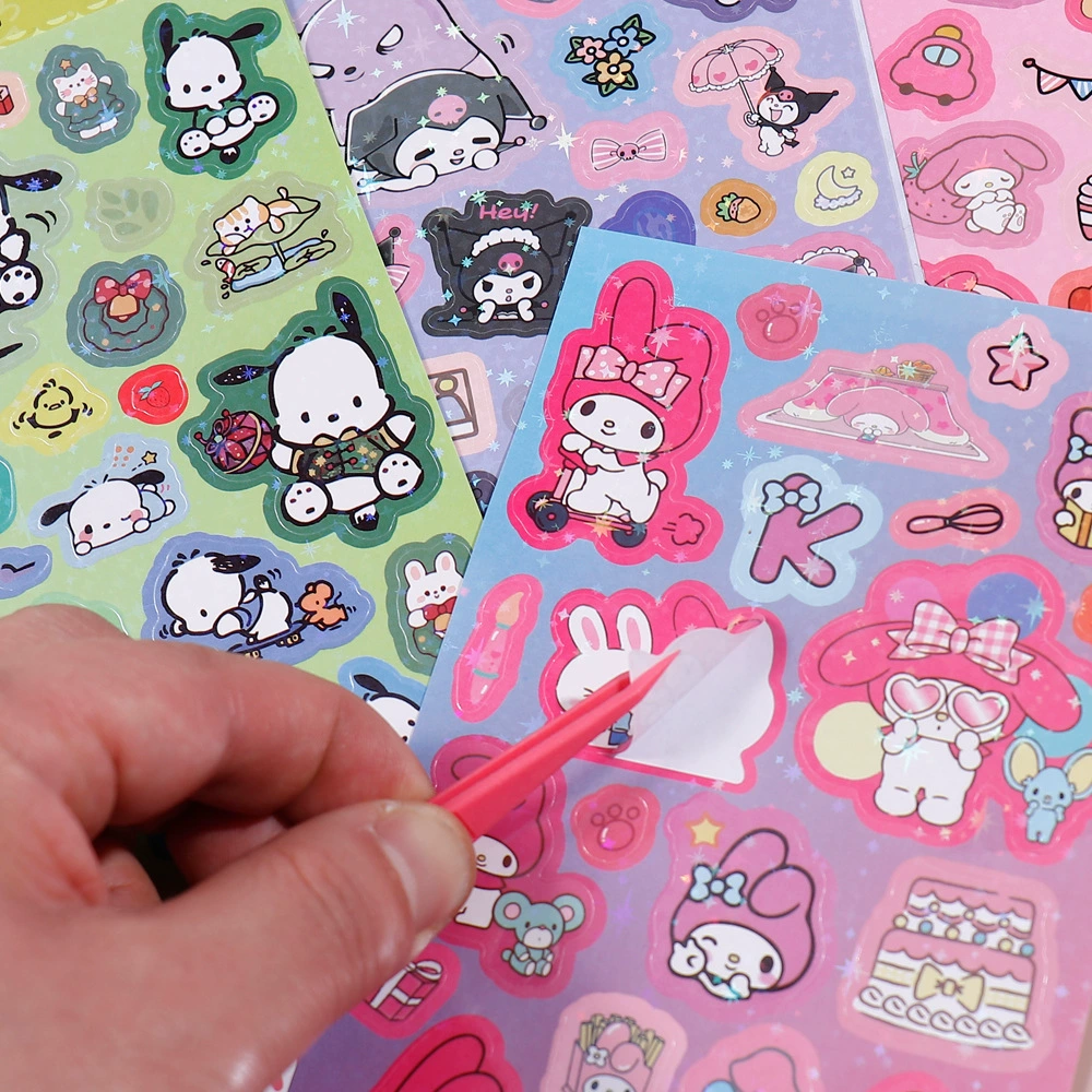 Стикер Guka мультфильм Санрио Kuromi руководство материал детский водонепроницаемый DIY лазер декоративная наклейка оптом