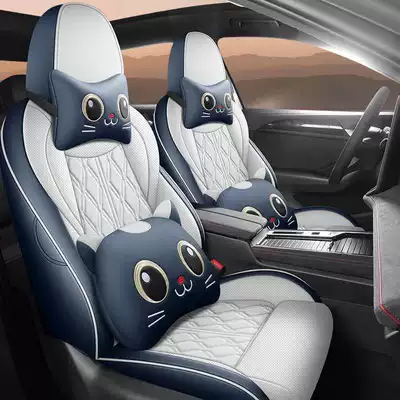 Modelə uyğun (Original) oturacaq örtükləri – 2026 Volkswagen Sagitar S seat - interstellar-blue-cartoon-edition-front-row-fully-covered-rear-row-partially-covered