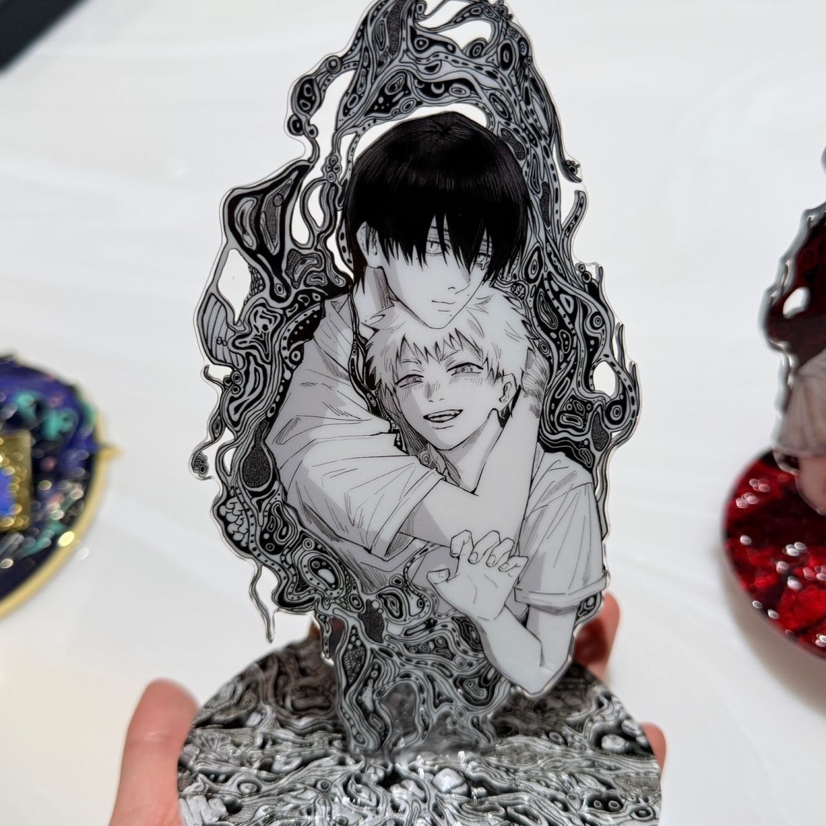 The Summer Light Died: Blood-Colored Rose Standee, Kita Hikaru, Tsujinaka Kayo, and Other Self-Made Merchandise Desktop Decorations