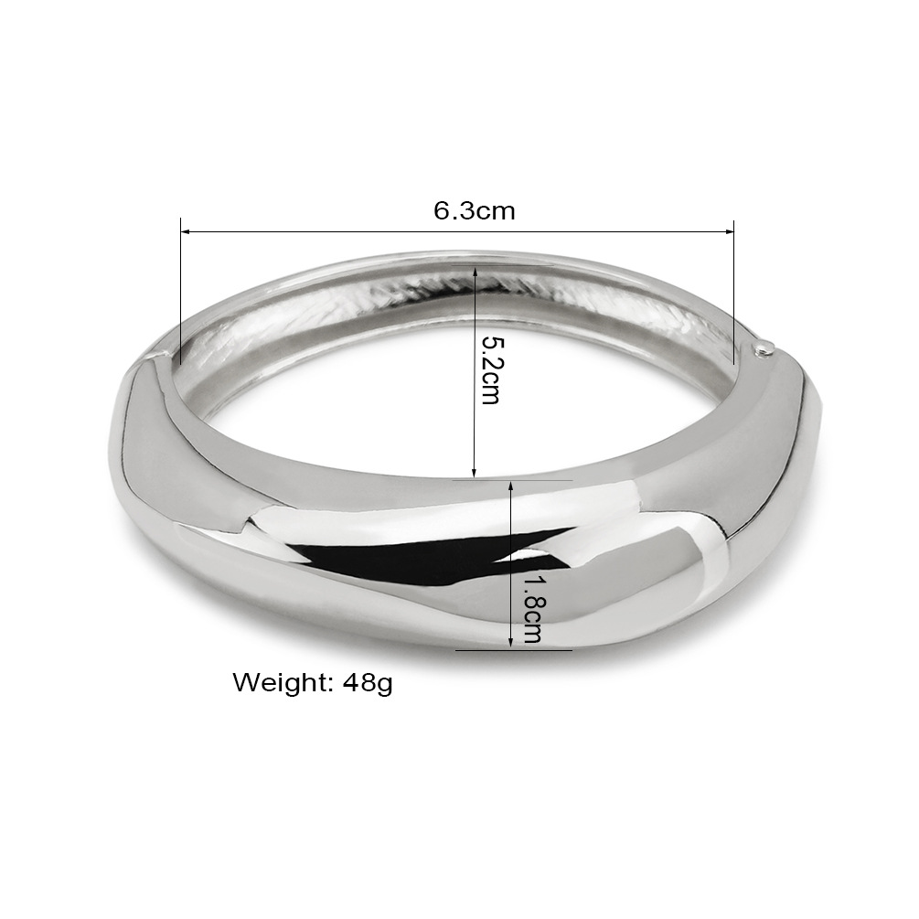 Simple Style Solid Color Alloy Plating Women's Bangle display picture 3