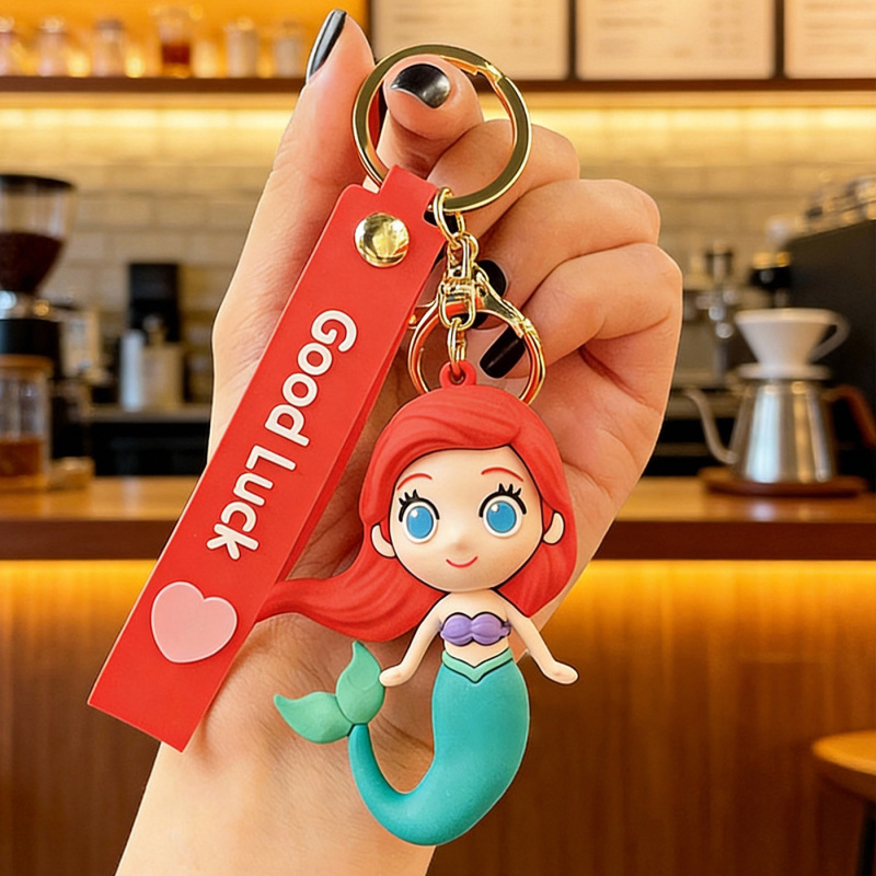 Mermaid Princess Bag Pendant, Cute Bag Charm, High-End Backpack Lanyard, Keychain, School Bag Small Doll Mermaid Princess Bag Pendant, Cute Bag Charm, High-End Backpack Lanyard, Keychain, School Bag Small Doll
