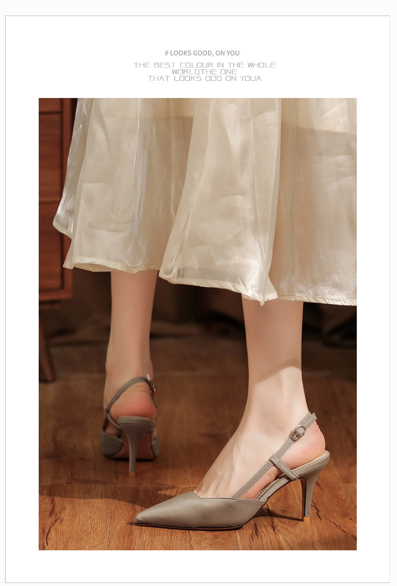 7755D Front Wrap Back Open Sandals Thin Heel High Heels Commuting Versatile Style High-end Professional Women's Shoes_voghion.com