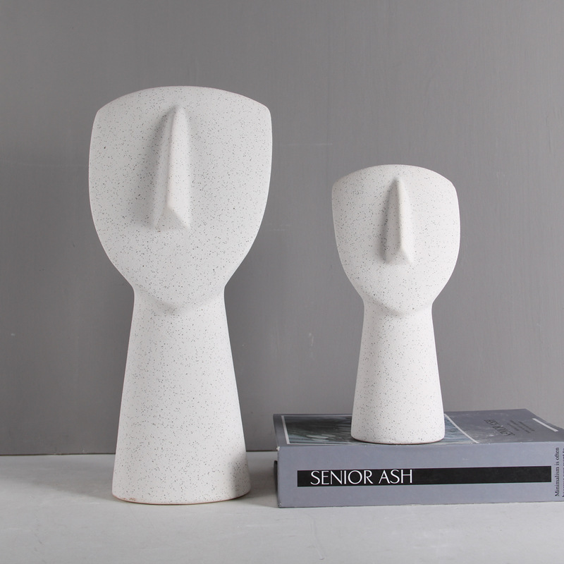 现代简约抽象人物摆件创意人脸客厅酒柜书桌卧室家居装饰品