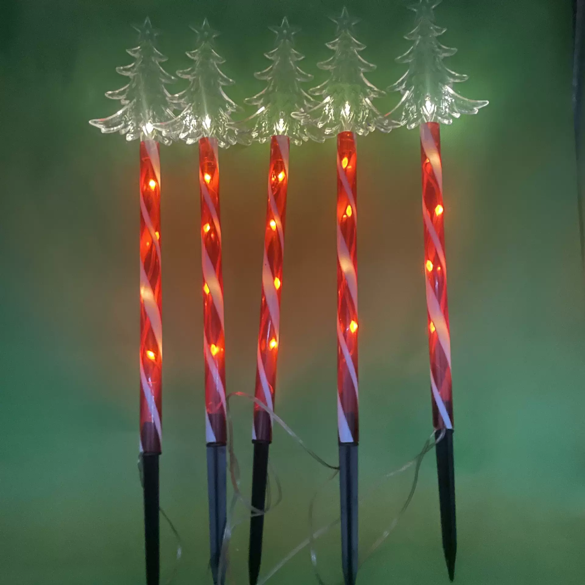 地插太阳能圣诞树星星雪花灯户外草坪花园装饰LED灯串直销彩灯