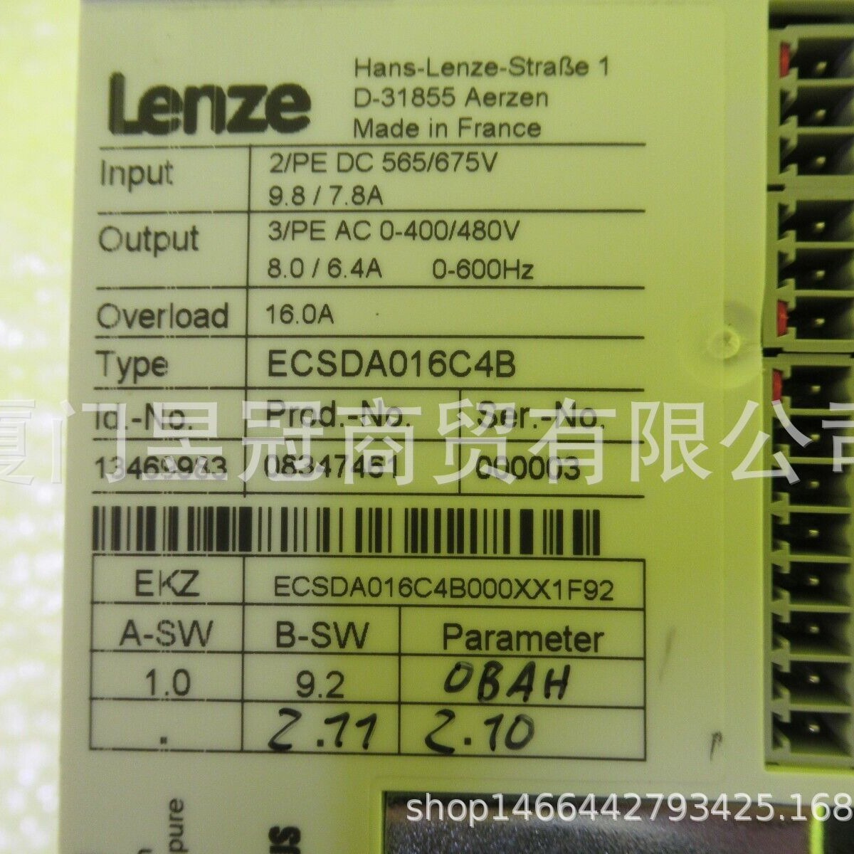 全新议价LENZE伦茨 ECSDA016C4B 驱动器原装出售原箱库存顺丰包邮