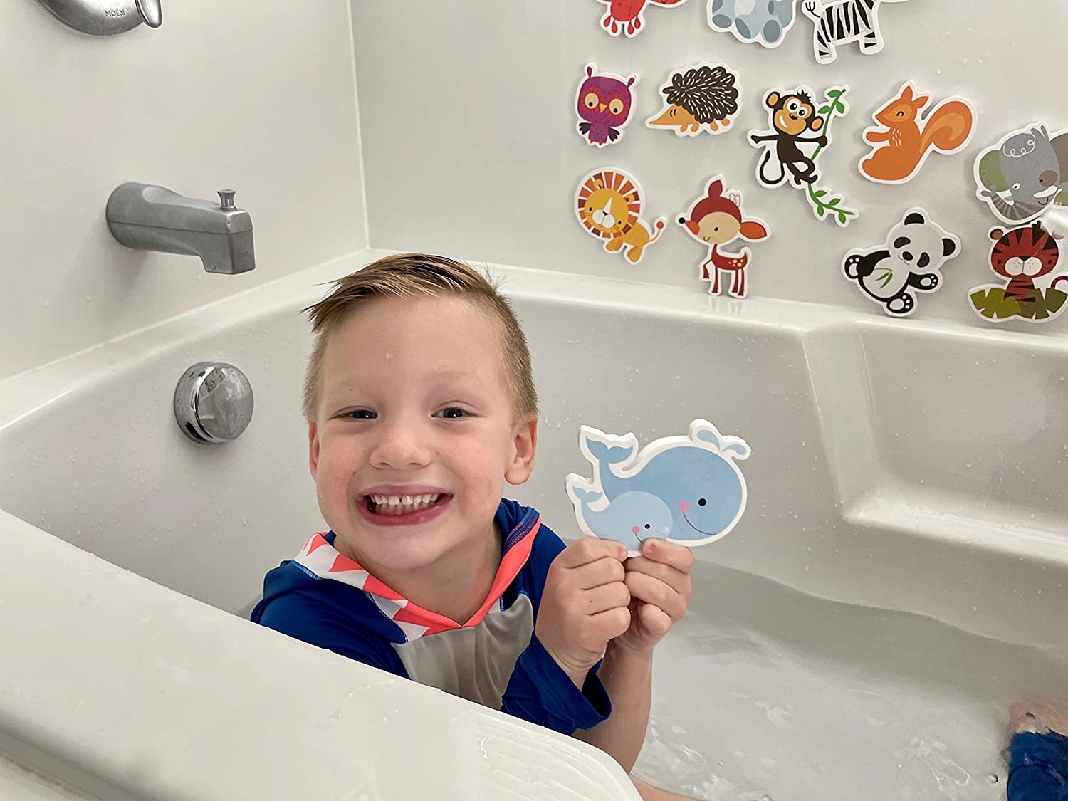 Amazon Animal Bath Toys Fun Foam Animals with Storage Bag阿里巴巴