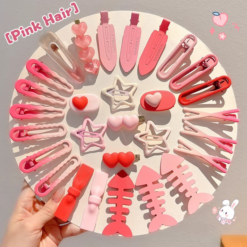 Dopamina lindos clips de cabello para niños simple frente rosa cejas BB clips de alto nivel sentido lateral clip de cabello tocado