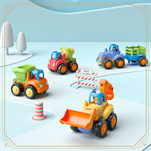 儿童农用拖拉机玩具车惯性挖土机男孩挖掘机推土机工程小汽车套装