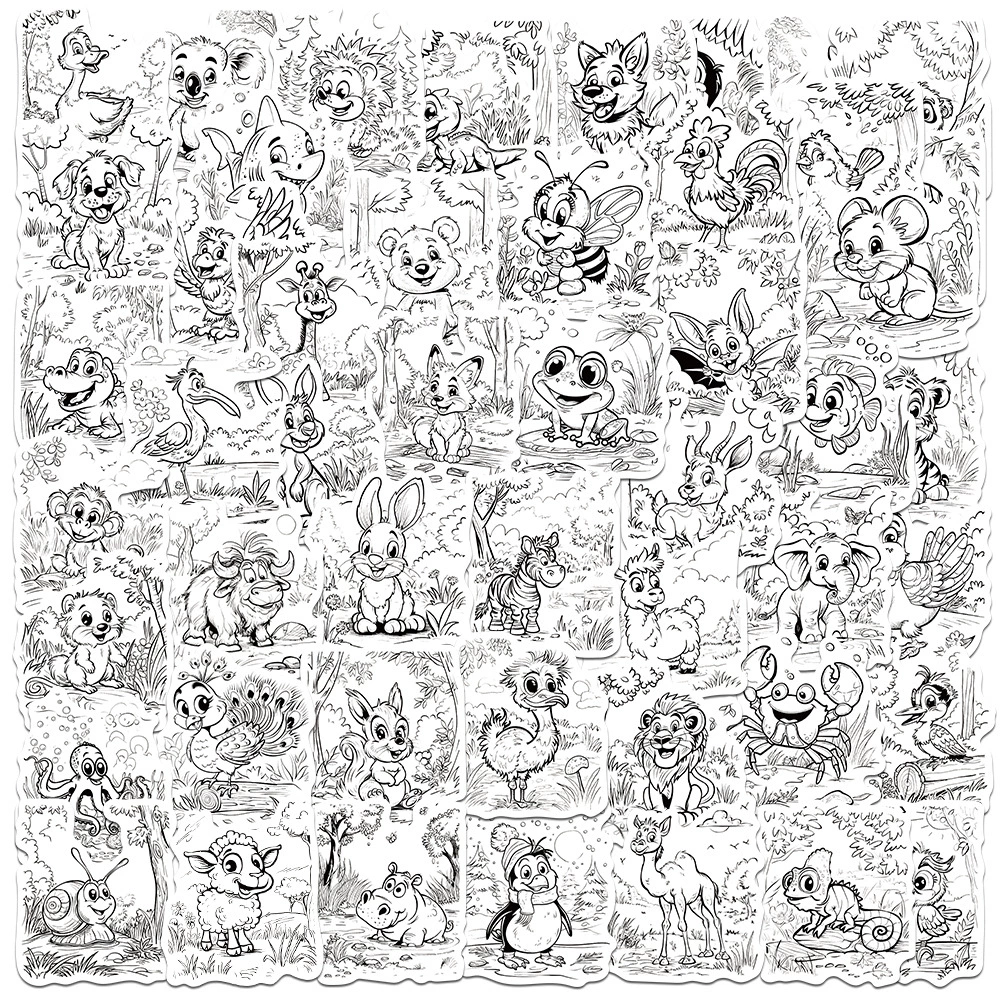 Ферма, наклейка, игрушка, альпака, наклейки, панда, лев