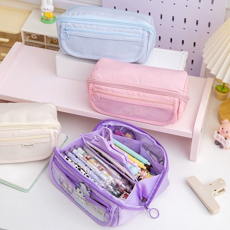 Prism, capacious pencil case, high quality universal storage bag