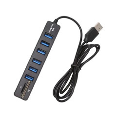 USB 2.0スプリッタhub 2.0拡張ドック6ポートUSB tfカード/sdカードリーダーノートハブ