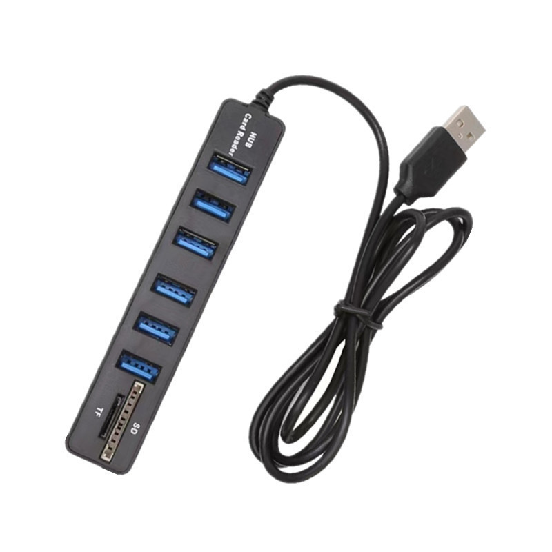 USB2.0 splitter HUB2.0 docking station 6 USB TF card/SD card reader notebook hub