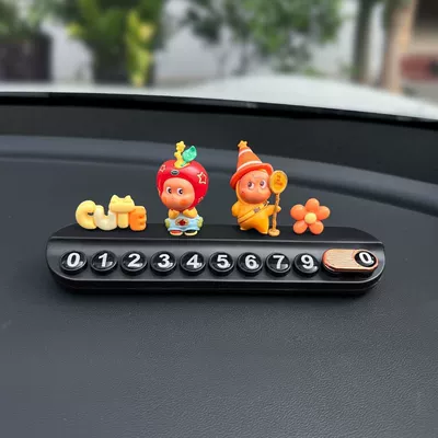 Car Temporary Parking Number Plate, Car: Nömrəli dayanma kartı - little-apple-bad-temperblack-includes-aromatherapy-5-sets-of-numbers