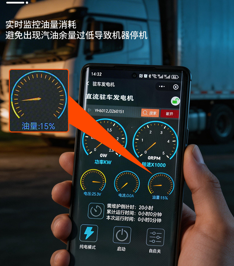 Senjiu 24V DC gasoline generator small silent large truck parking air conditioning with Bluetooth remote control electric start