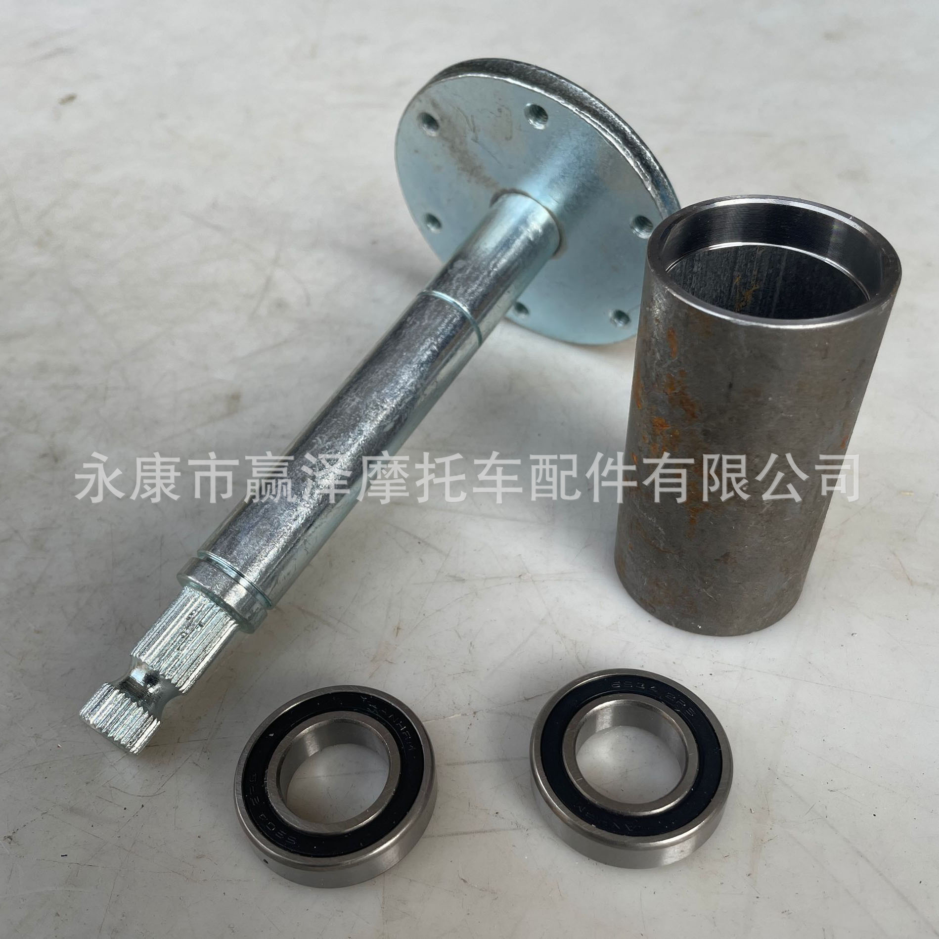 Four-wheel steel tube go-kart electric motorcycle accessory modified steering wheel mount 6-hole bearing housing