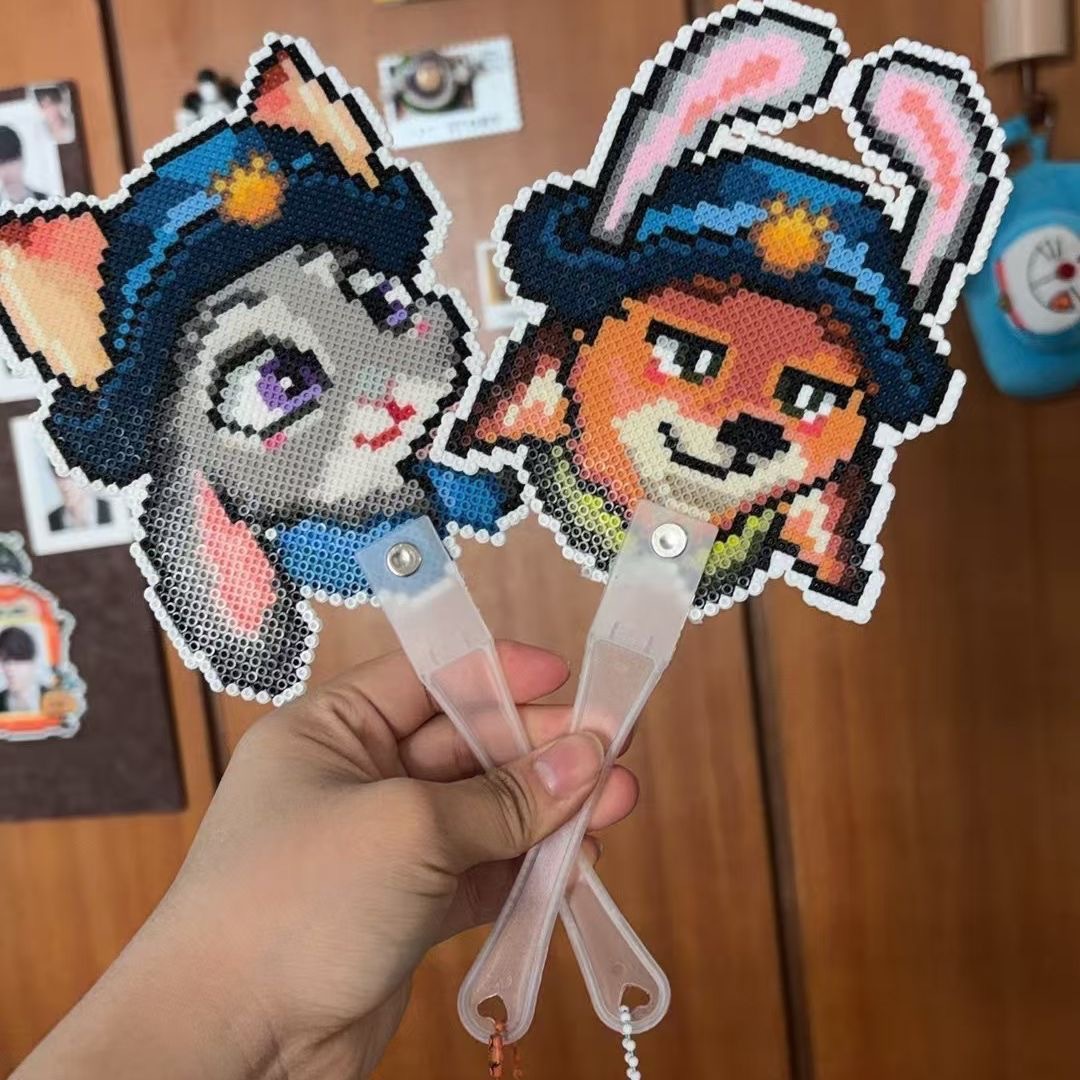 Herramientas de mango de ventilador de frijol ventilador de plástico transparente estudiantes hechos a mano DIY material conjunto de remaches personales conjunto completo de herramientas