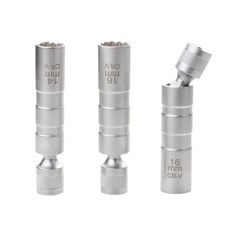 スパークプラグスリーブ自在方向薄磁性14mm16mm延長スリーブスパークプラグ着脱ツール|undefined