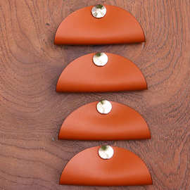 亚马逊同款现货手机数据线收纳皮扣 PU皮扎带创意收纳皮质理线器