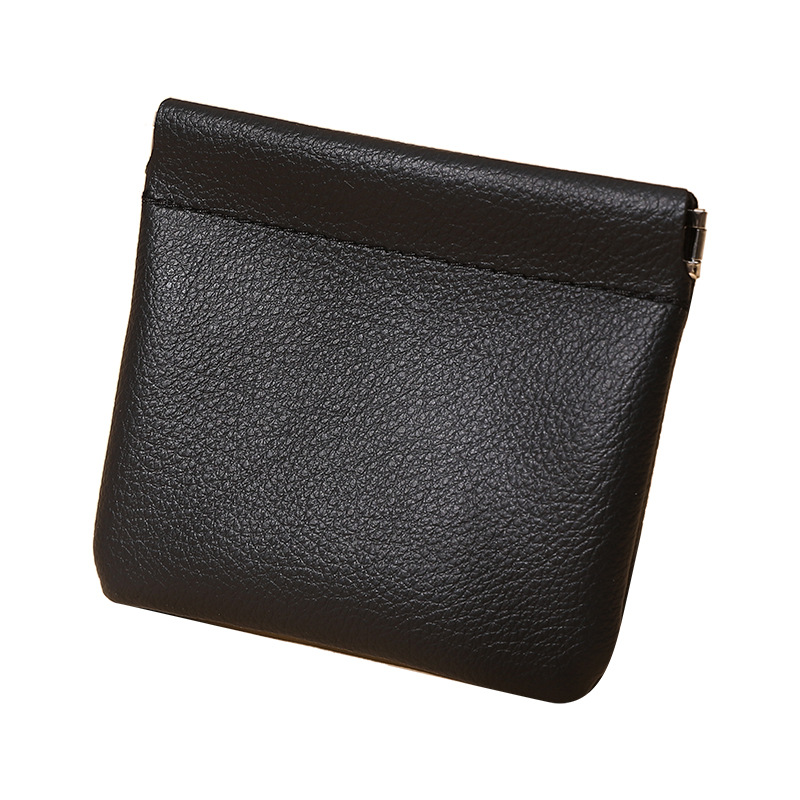 Lychee patrón automático cerrado metralla bolsa de almacenamiento de bolsillo de la moneda portátil lápiz labial bolsa de auriculares inalámbricos bolsa de almacenamiento de la Caja dominante