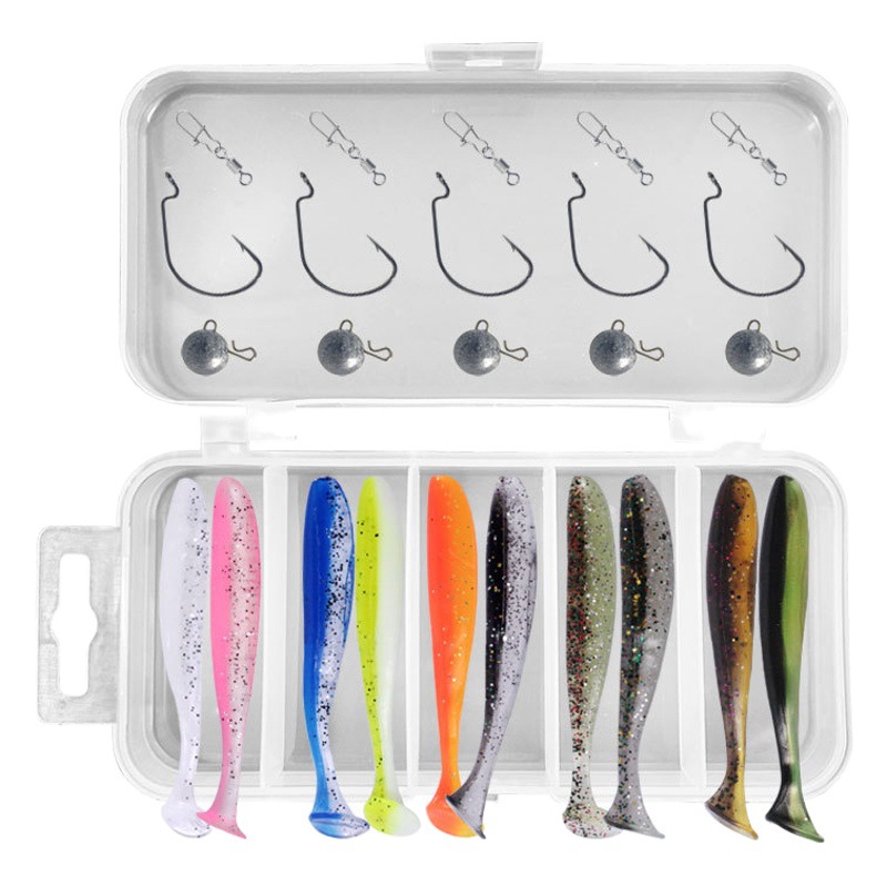 Luya traje 7cm traje de cola T de dos colores colgante rápido gancho de manivela gancho giratorio pin accesorios de pesca