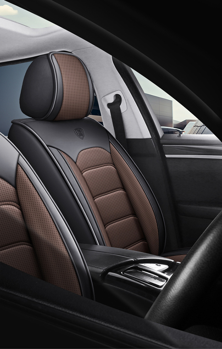 Napa Leather All-Season Car Seat Cushion Fully Surrounded Leather Car Seat Cover Cross-Border Foreign Trade Breathable and Wear-Resistant Seat Cover