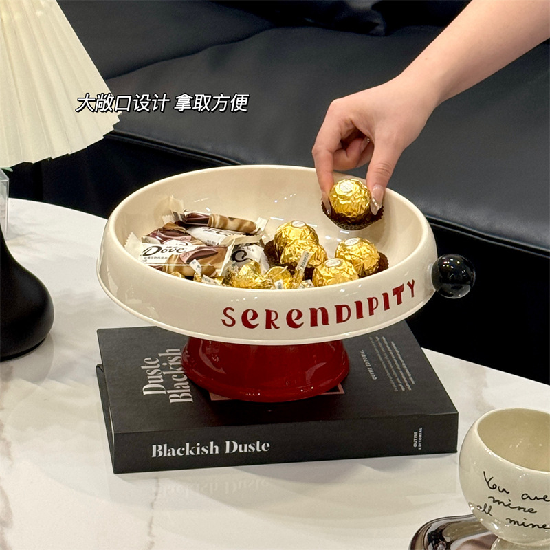 Lujo ligero hogar sala de estar mesa de centro caja de dulces bocadillos caja de almacenamiento de nueces semillas de melón plato de dulces de boda plato de frutos secos