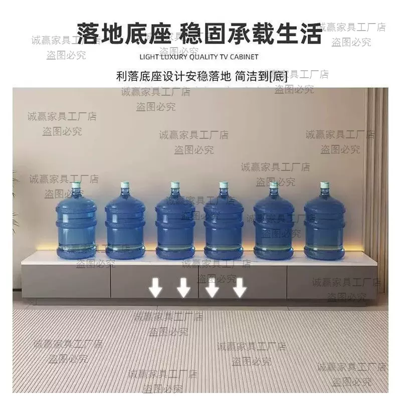 电视柜客厅家用落地小户型2024新款收纳储物一体茶几电视机柜组合