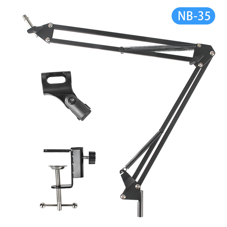 Soporte en voladizo NB-35, micrófono, soporte universal para teléfono móvil, transmisión en vivo de computadora, soporte de micrófono de condensador de 360 grados