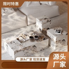 茶几岩板茶几客厅家用小户型现代简约岩板长方形网红小茶几