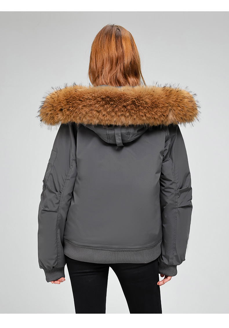 Wasserabweisende Pufferjacke für Herren/Damen – Wintermantel mit Kapuze und abnehmbarem Waschbärpelzbesatz (S-XXL) – Skifahren & Pendeln in der Stadt_voghion.com