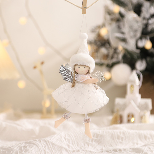 Christmas decorations, cute and beautiful princess dress, girl pendant, angel pendant with wings, Christmas tree accessories