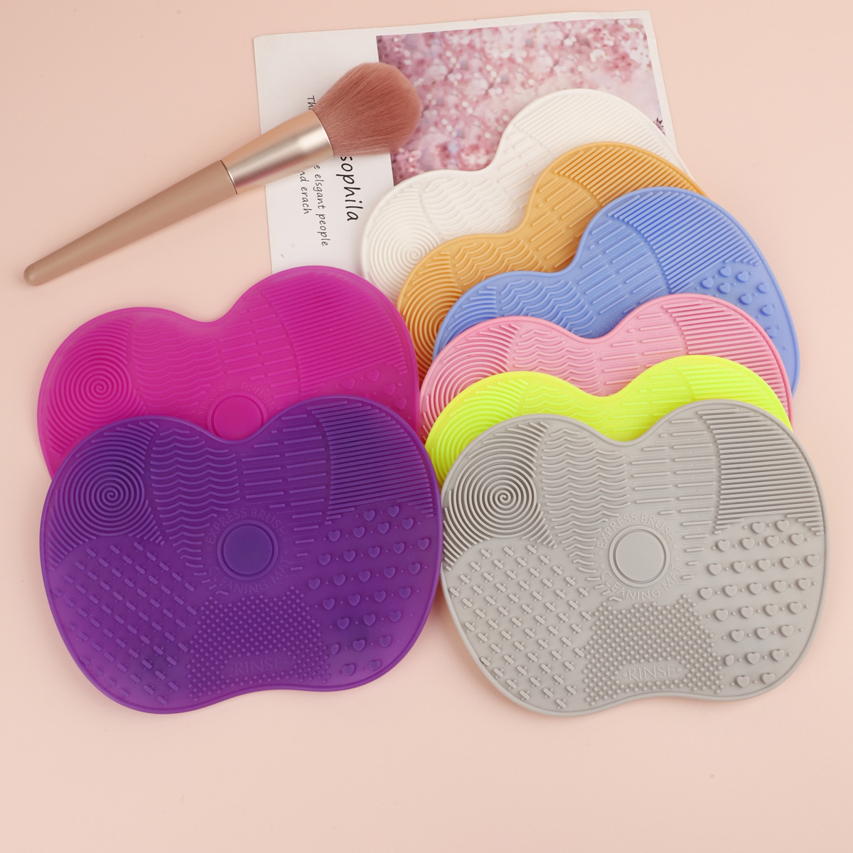 11g Weight Pad for washing brush Makeup Tools Types 1 Piece Quantity Silica Gel Material Multicolor, Apple Pattern Basic, Simple Style Style Basic Simple Style Multicolor Apple Silica Gel Pad For Washing Brush 1 Piece 无