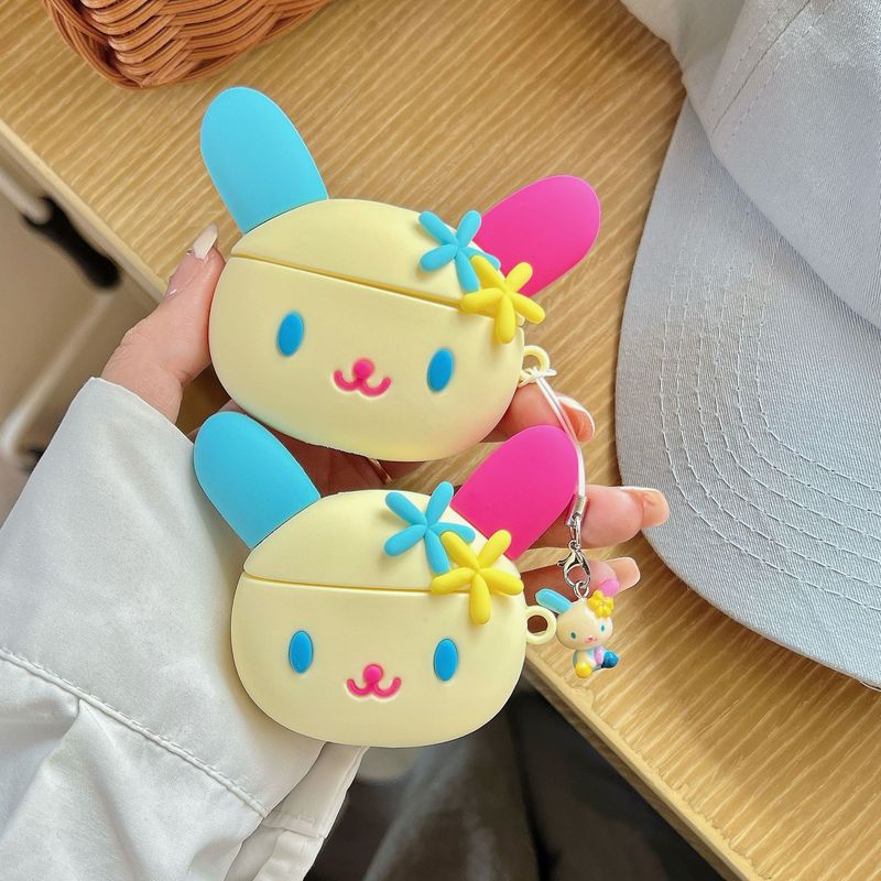 フラワーバニー airpods pro Apple Bluetooth ヘッドフォンケース 2/3/4 世代漫画サンリオ保護カバーかわいい|undefined