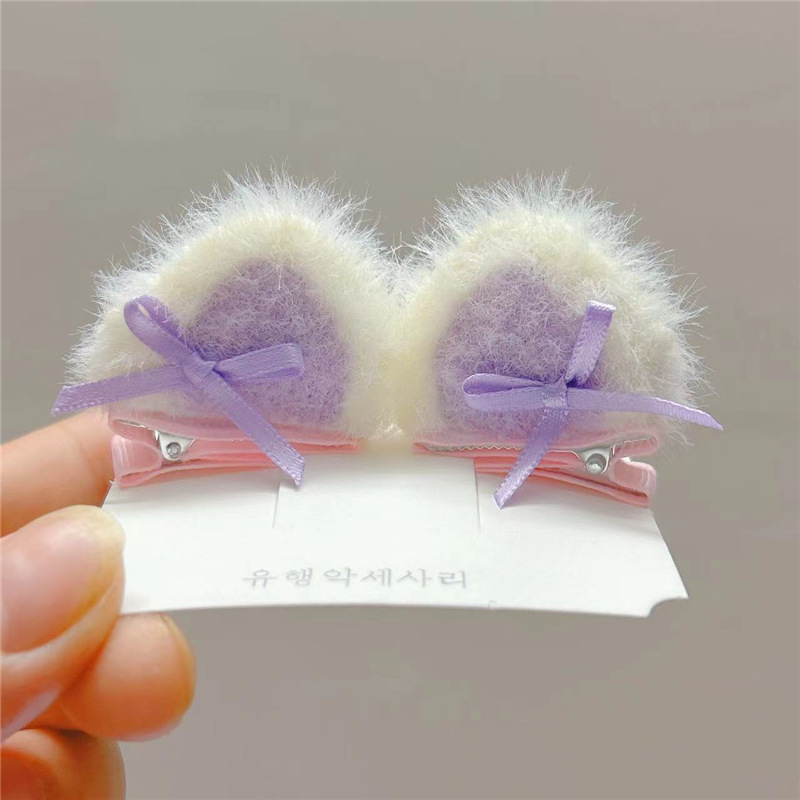 Lady Animal Plush Hair Clip display picture 3