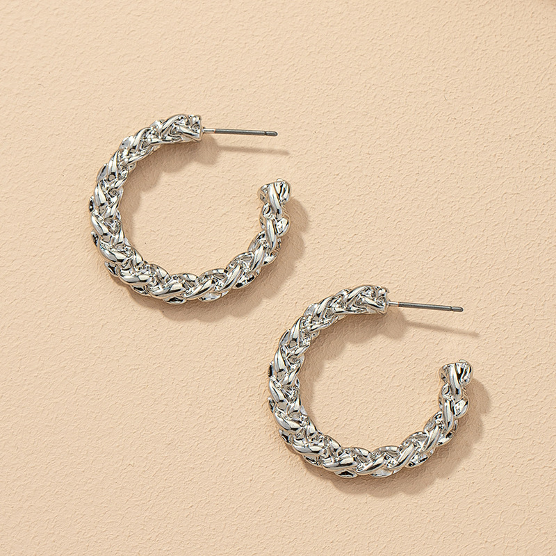 Fashion Alloy C-shaped Earrings display picture 7