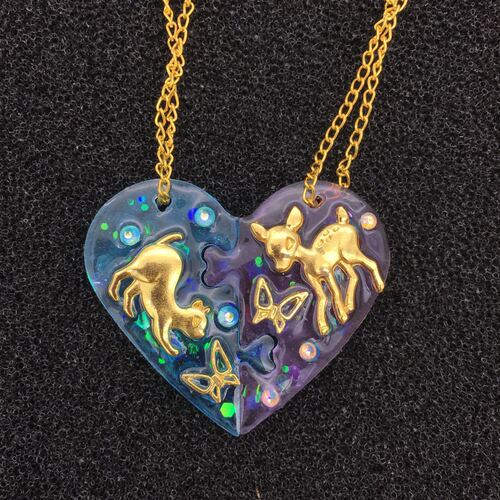 DIY Silicone Crystal Resin Couple Pendant Charm with Heart Lock Fastener, New Resin Mold, Resin Mold Ashtray