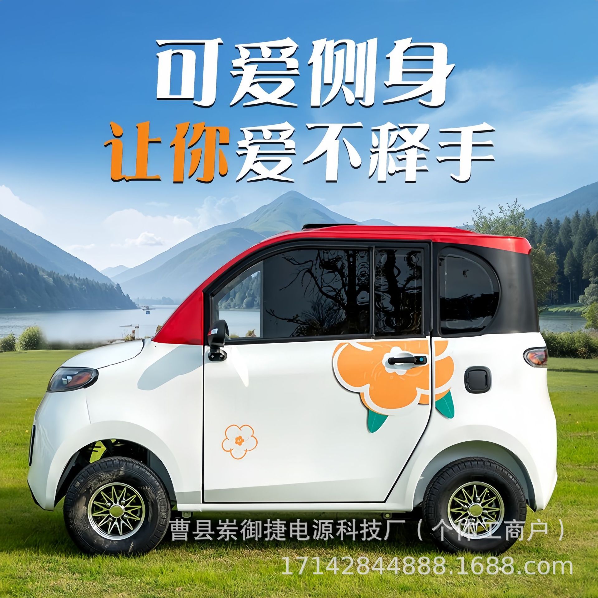 Elderly Mobility Scooter Four-Wheel Electric Vehicle Small Air Conditioning Car