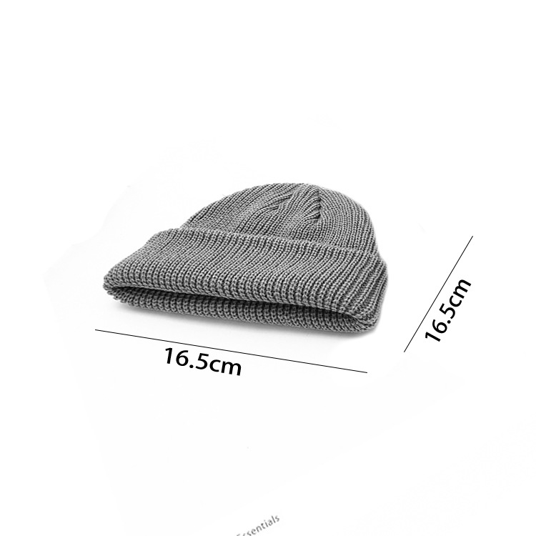 Guapi Short Cold Dome Street Knitted Hat High Elasticity_voghion.com