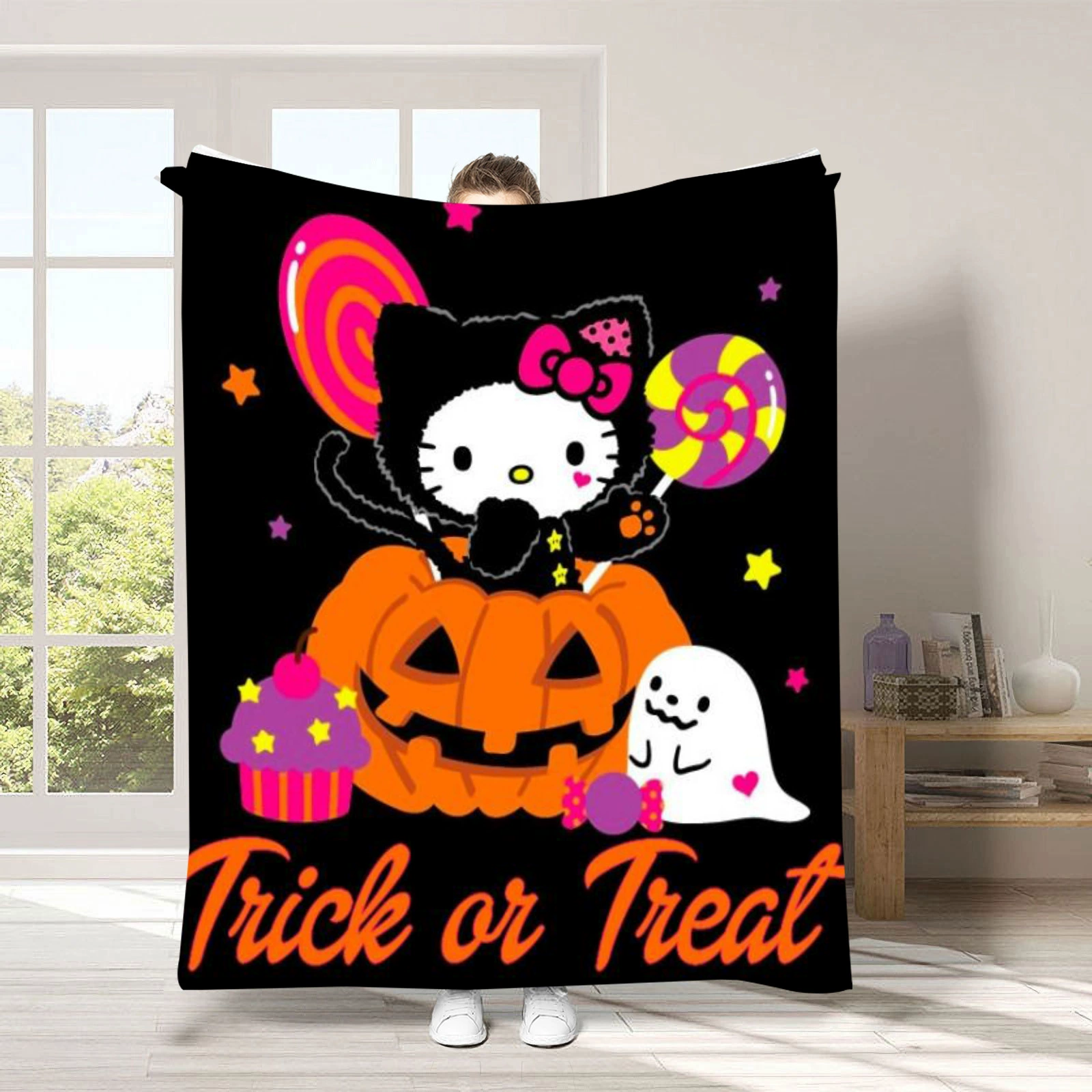 Hello kitty, детское одеяло для сна, диван для сна, хэллоуин, увеличенная толщина, ()