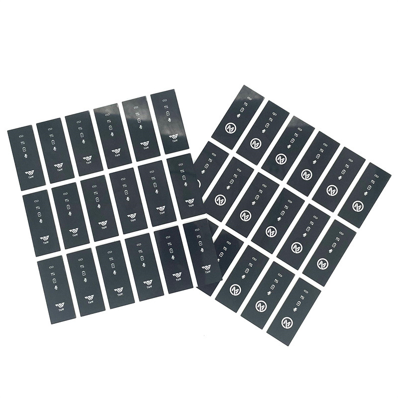 定 制丝印加工无线麦克风图标显示PC面板0.8mm黑底遮光白色透光