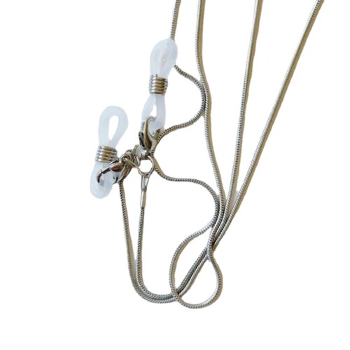 European and American cross-border glasses chain, crayfish claw round snake chain, metal anti-drop necklace decoration extended glasses cord for export