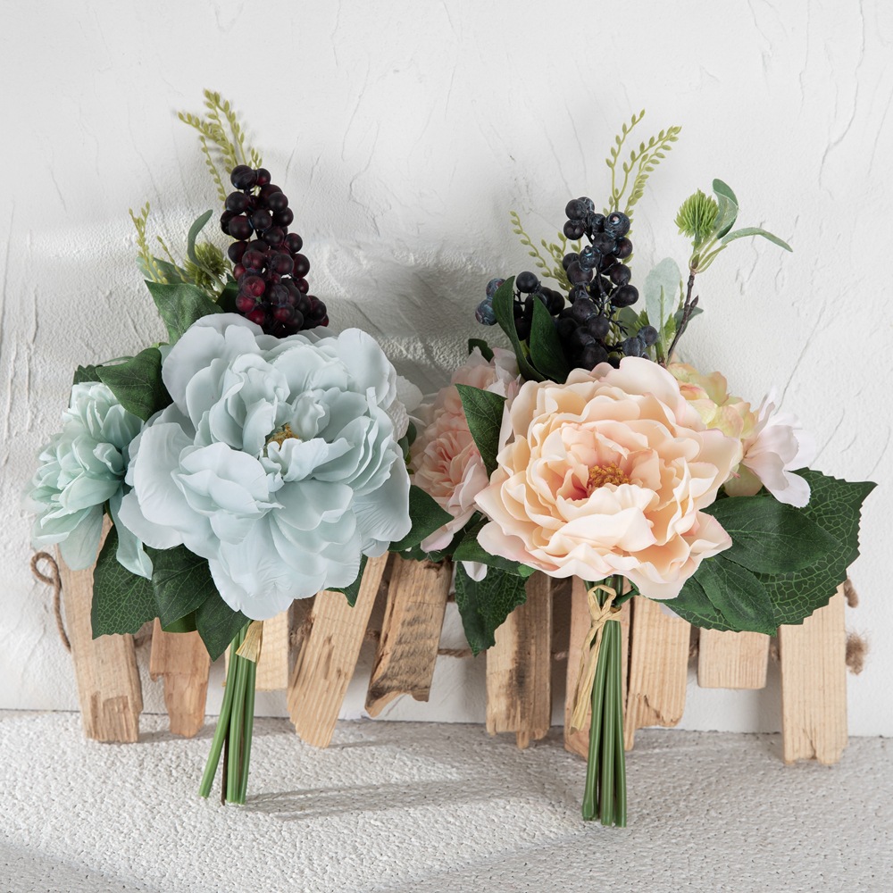 家居大麗花束仿真花廠家裝飾婚慶手捧花路引植物牆假花DY1-2009