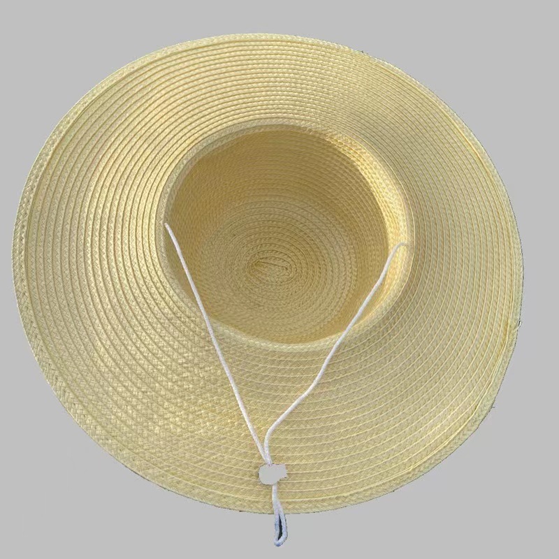 Straw Hat with Large Brim for Sun Protection, Used by Farmers for Painting, Outdoor Pastoral, Plastic Woven Printing, Printable Advertising Slogan